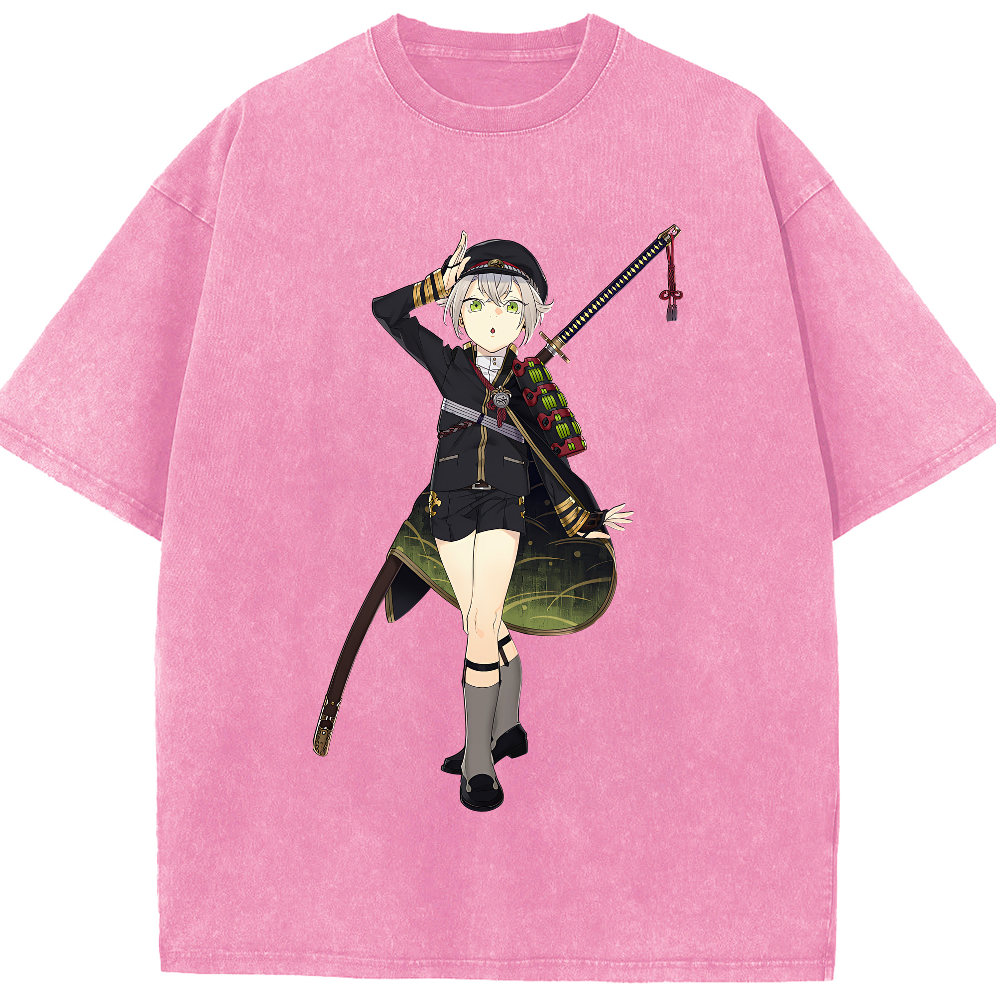 （画像用） 刀剣乱舞 Touken Ranbu 綿100% ヴィンテージ風 半袖Tシャツ（フロントプリント）